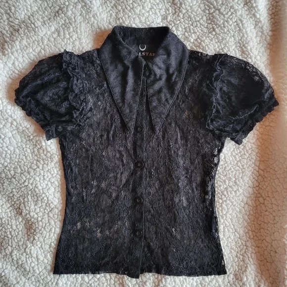 Vexing Lace Collar Blouse - Killstar - Picture 2 of 3